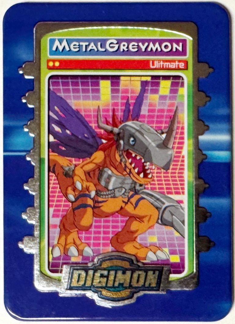 2000 Digimon MetalGreymon Taco Bell Promo Card Tin