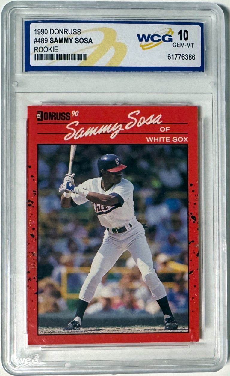 Sammy Sosa 1990 Donruss White Sox Rookie Card (RC) #489- WCG Graded 10 Gem Mint