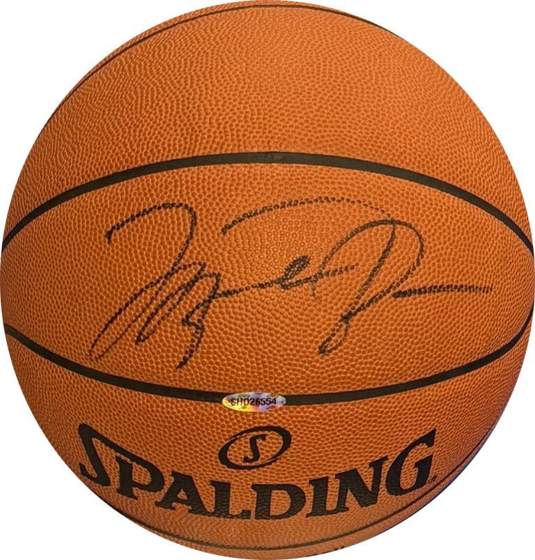 Michael Jordan signed Spalding OFC Leather NBA Basketball - UDA HOLO & GOAT LOA