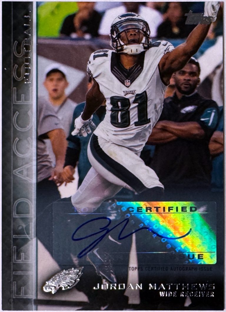 Jordan Matthews signed 2015 Topps Field Access Rookie Auto Card (RC) #53- Eagles