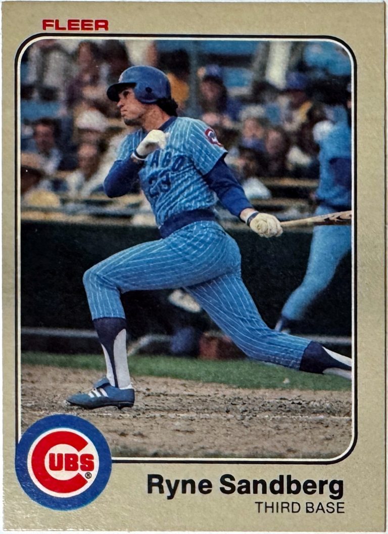Ryne Sandberg 1983 Fleer Rookie Card (RC) #507- OC-  (Chicago Cubs/HOF)