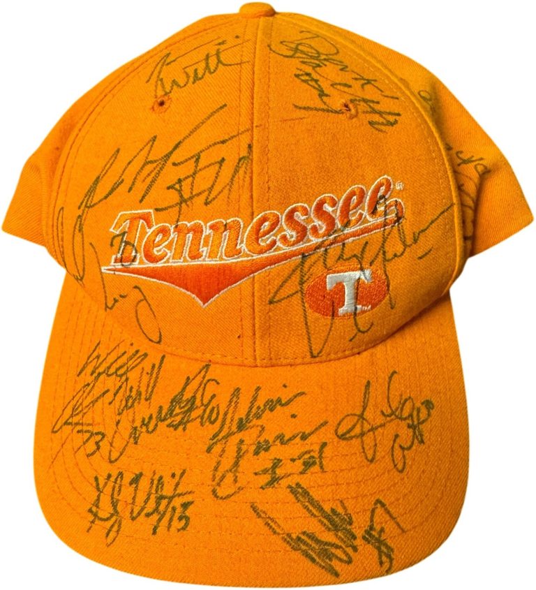 2000 Tennessee Vols Cap/Hat Team Signed 12 Sigs-Beckett Fulmer/Witten/Stallworth