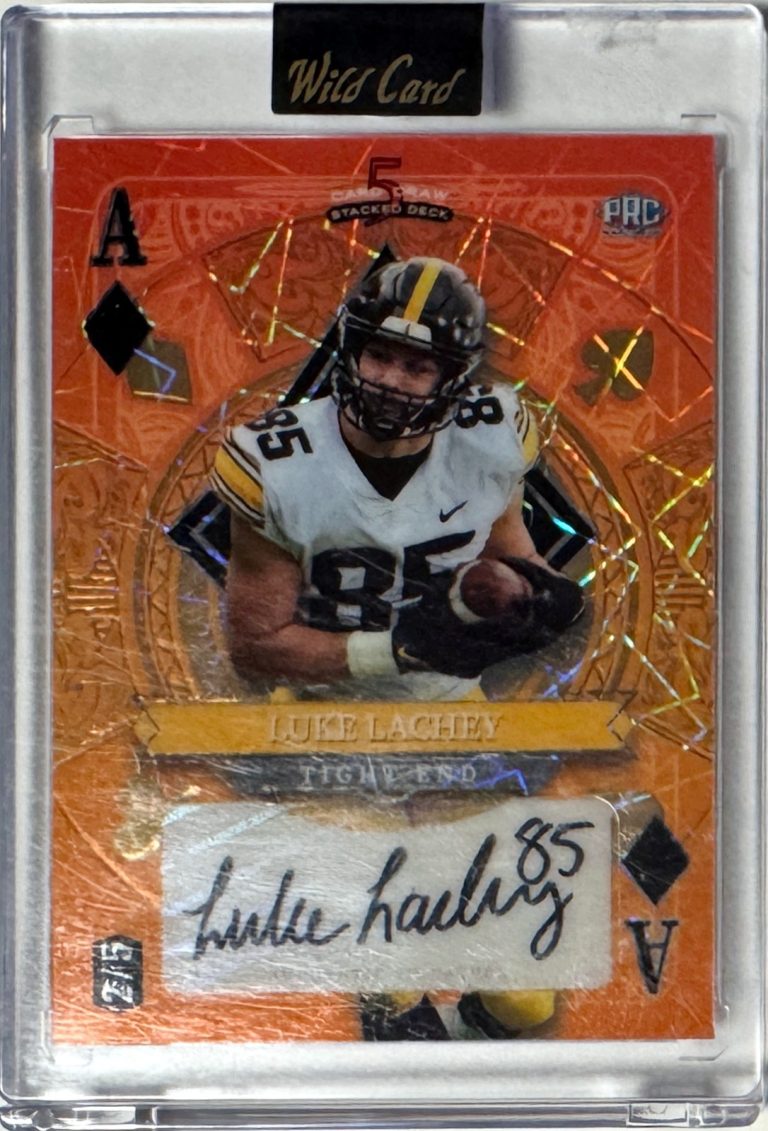 Luke Lachey signed 2024 Wild Card 5 Card Draw Ace Rookie Card /5 #SDHD-LLA- IOWA
