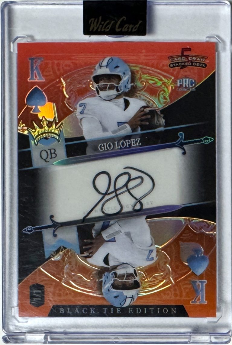 Gio Lopez signed 2026 WC Black Tie 5 Card Draw King Rookie Card 1/1 #SDPS-GLA