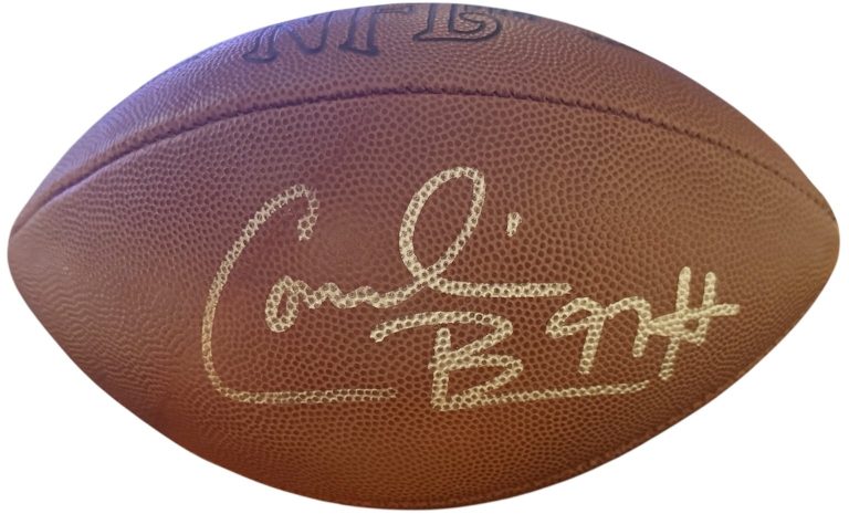 Carl Banks signed NFL Wilson Rep Football #97- COA (New York Giants)