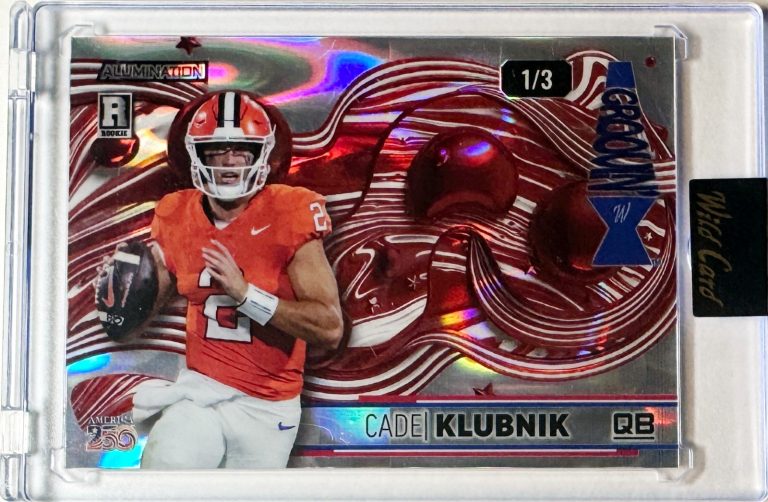 Cade Klubnik 2026 Wild Card Alumination Groovin' America Rookie Card /3 #AG-CK