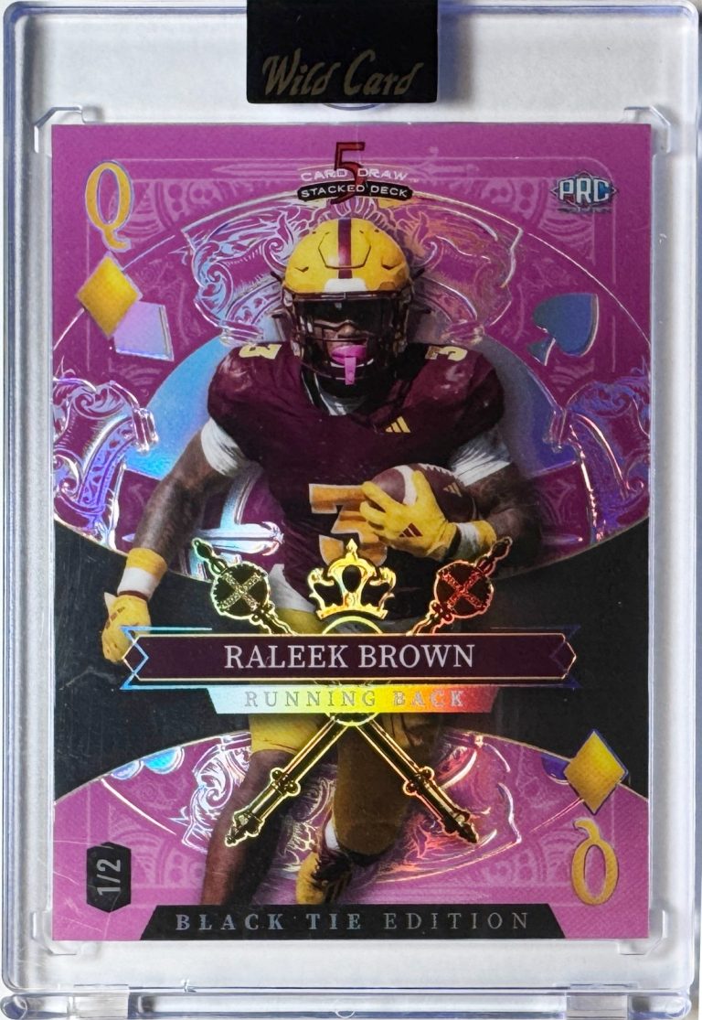 Raleek Brown 2026 Wild Card 5 Card Draw Black Tie Queen Rookie Card /2 #SDPD-RBN