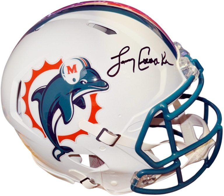 Larry Csonka signed Miami Dolphins Riddell NFL Speed FS AUTHENTIC Helmet-Beckett