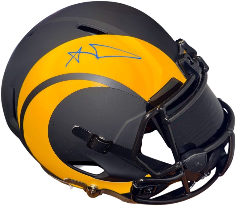 Aaron Donald signed Los Angeles Rams FS Rep Eclipse Speed Helmet w/Visor-Beckett