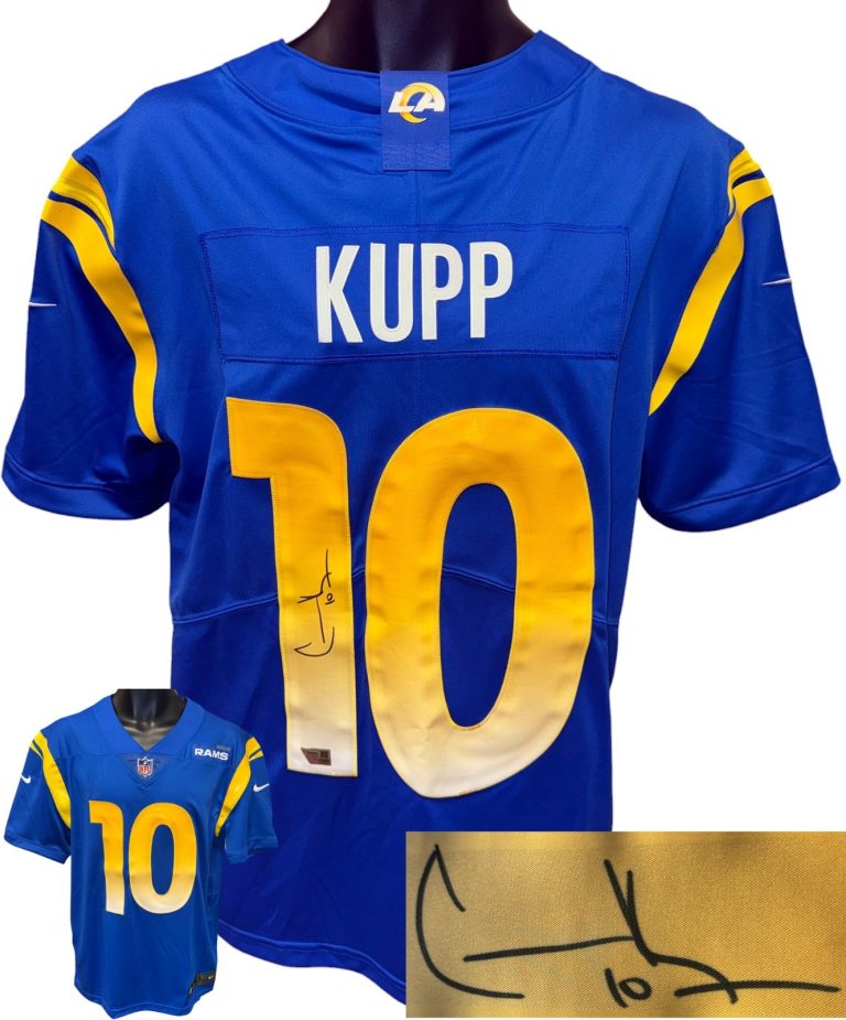 Cooper Kupp signed LA Rams NFL Nike On Field Dri-Fit Blue Jersey (L) - Fanatics