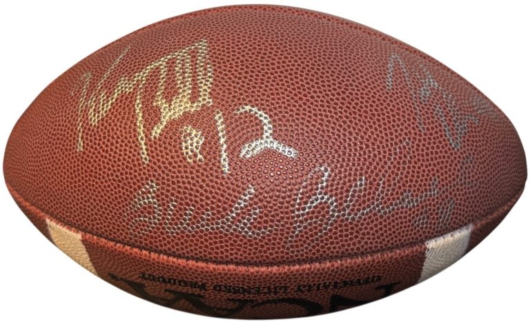 Buck Belue signed Rawlings OFC NCAA Collegiate Leather Football 6 Sigs - COA