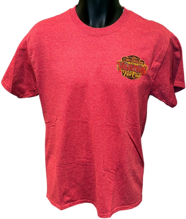 The Charlie Daniels Band Volunteers Fan Club Official Heather Red T-Shirt- New