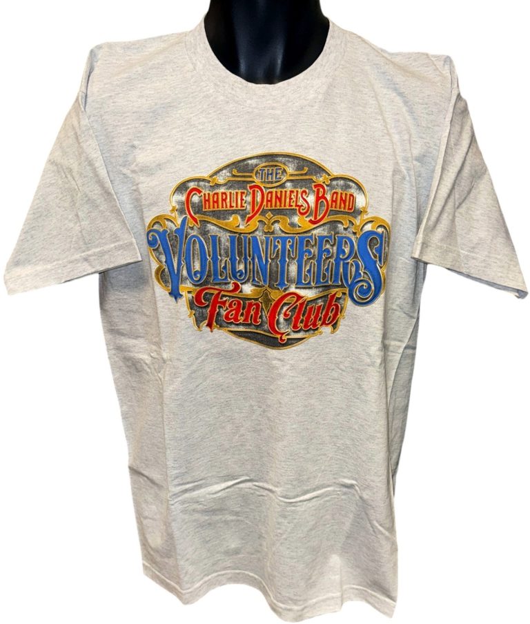 The Charlie Daniels Band Volunteers Fan Club Official Heather Gray T-Shirt - New