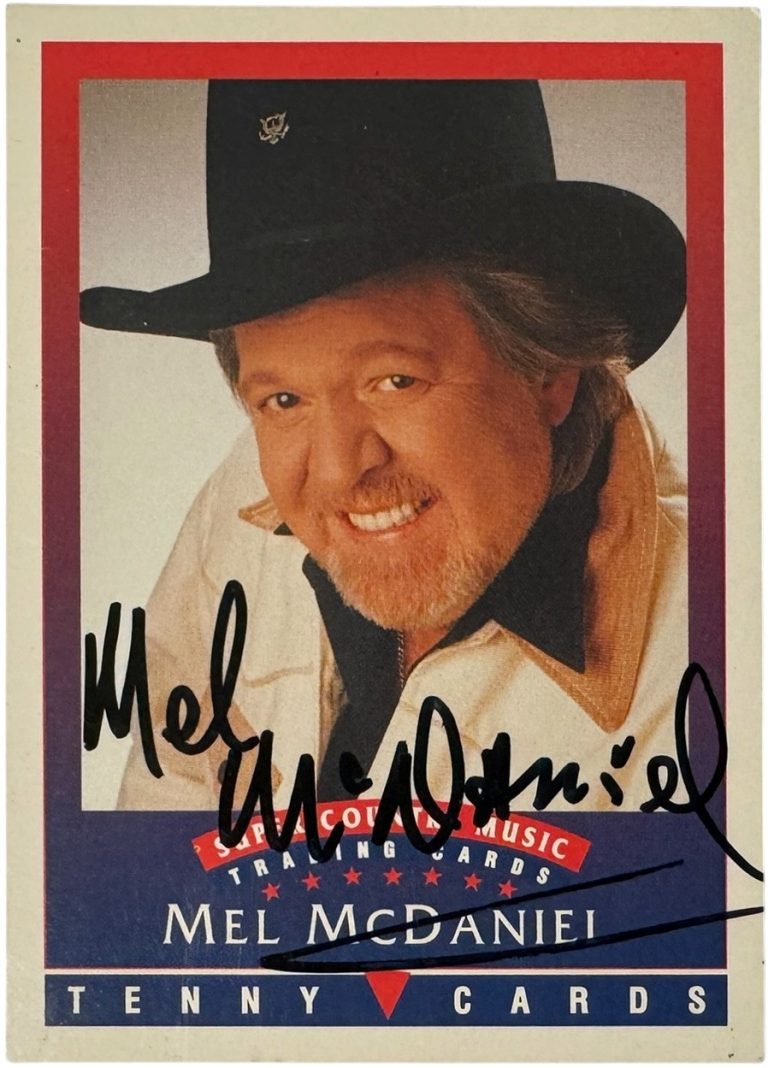 Mel McDaniel signed 1992 Tenny Cards On Card Auto - COA (Country Artist)
