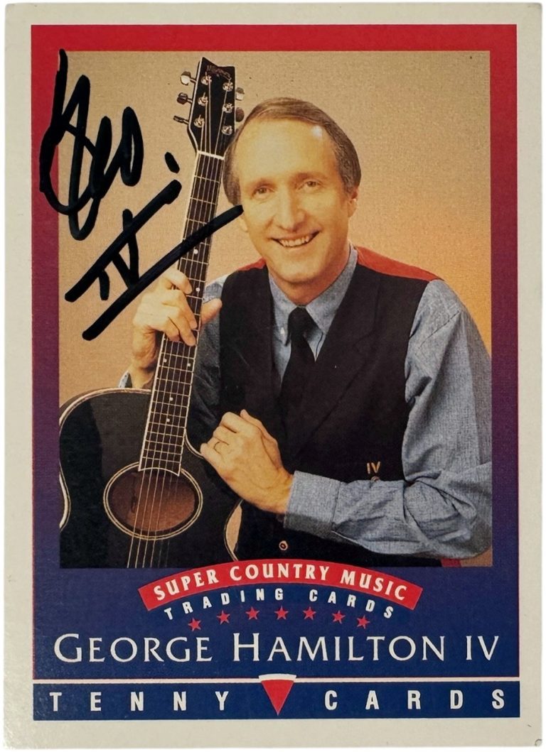 George Hamilton IV signed 1992 Tenny Cards Super Country  Music On Card Auto COA