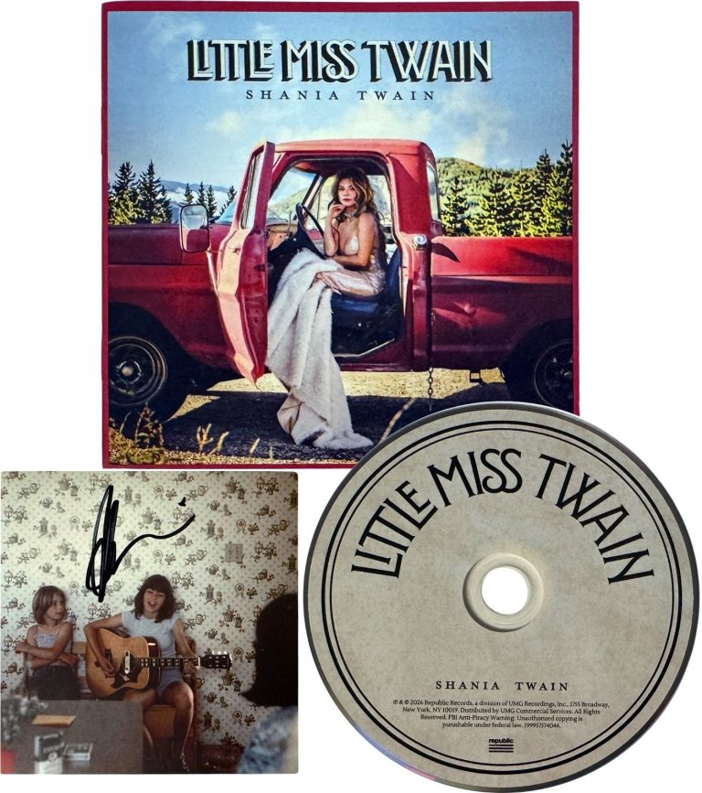 Shania Twain Signed 2026 Little Miss Twain Art Card w/Album Cover Booklet/CD-COA