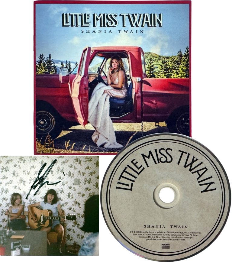 Shania Twain Signed 2026 Little Miss Twain Art Card w/Album Cover Booklet/CD-COA