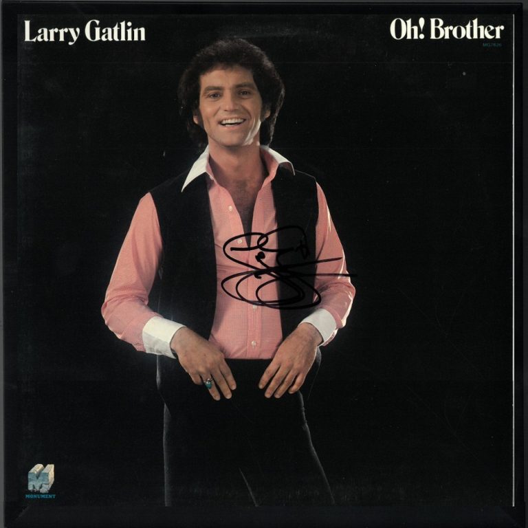 Larry Gatlin signed 1978 Oh! Brother Album Cover/LP/Vinyl Record Framed - JSA