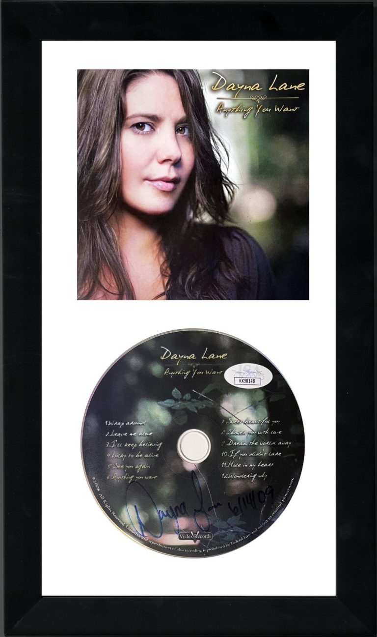 Dayna Lane signed 2008 Anything You Want CD w/ Cover Booklet & Case Framed - JSA