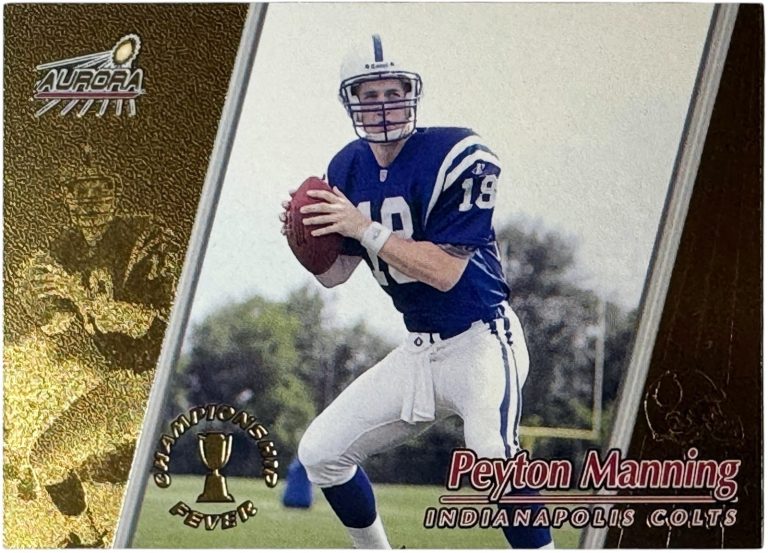 Peyton Manning 1998 Pacific Aurora Championship Fever Rookie Card RC #22 - COLTS