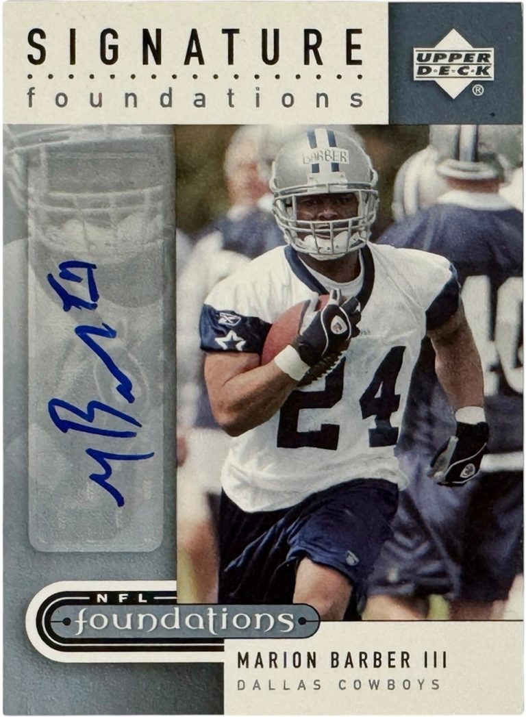 Marion Barber III signed 2005 Upper Deck Signature Foundations RC Auto Card-SFBA