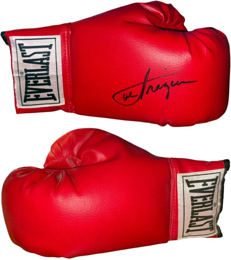Joe Frazier signed Everlast Leather Pair Boxing Gloves (Right Auto)- Beckett Rev