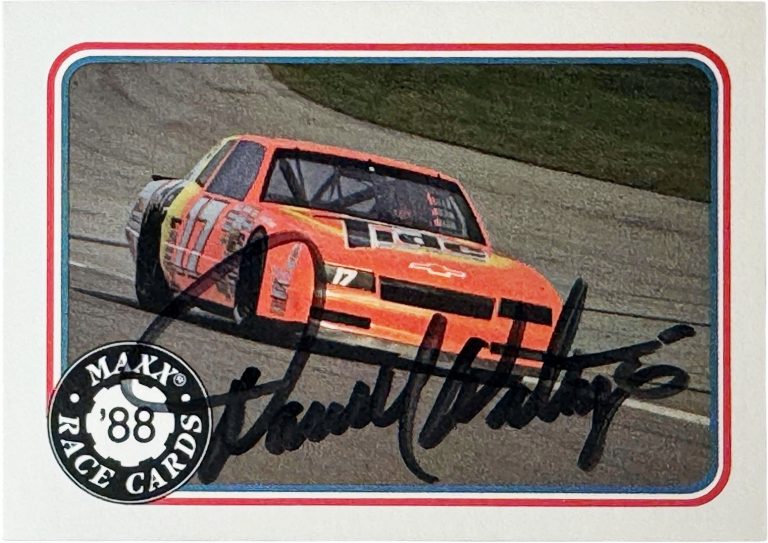 Darrell Waltrip signed 1988 Maxx Charlotte Tide Rookie On Card  RC Auto #75- COA