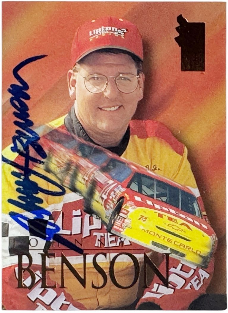 Johnny Benson signed 1995 Press Pass VIP On Card Auto #37 - COA