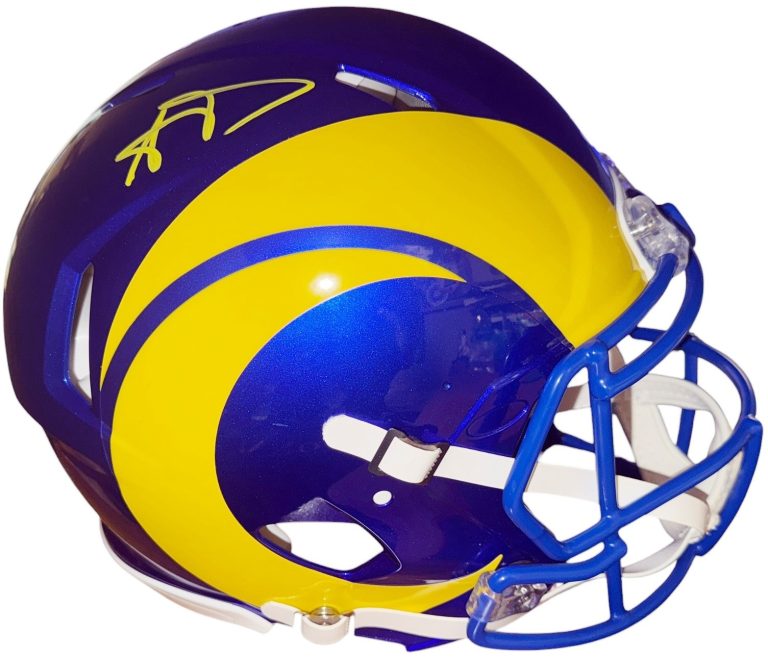 Aaron Donald signed Los Angeles Rams Riddell FS AUTHENTIC Speed Helmet - Beckett