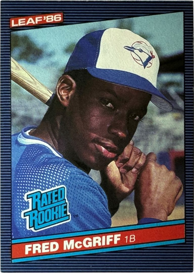 Fred McGriff 1986 Leaf Canadian Rated Rookie Card RC #28  -Toronto Blue Jays/HOF