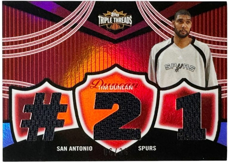 Tim Duncan 2006-07 Topps Triple Threads Jersey Patch Card #TTR-94 /36 -Spurs/HOF