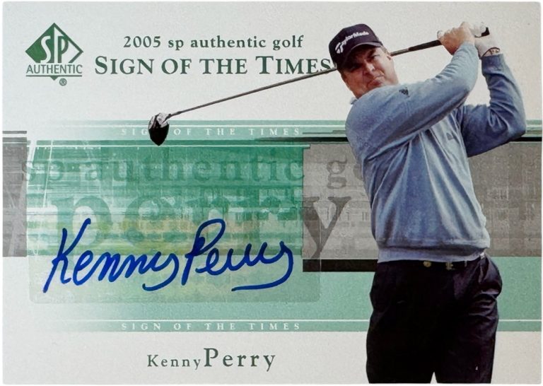 Kenny Perry signed 2005 SP Authentic PGA GOLF Sign of the Times Auto Card #KP