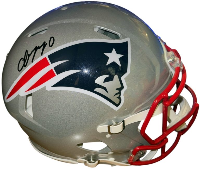 Christian Gonzalez signed New England Patriots FS AUTHENTIC Speed Helmet-Beckett