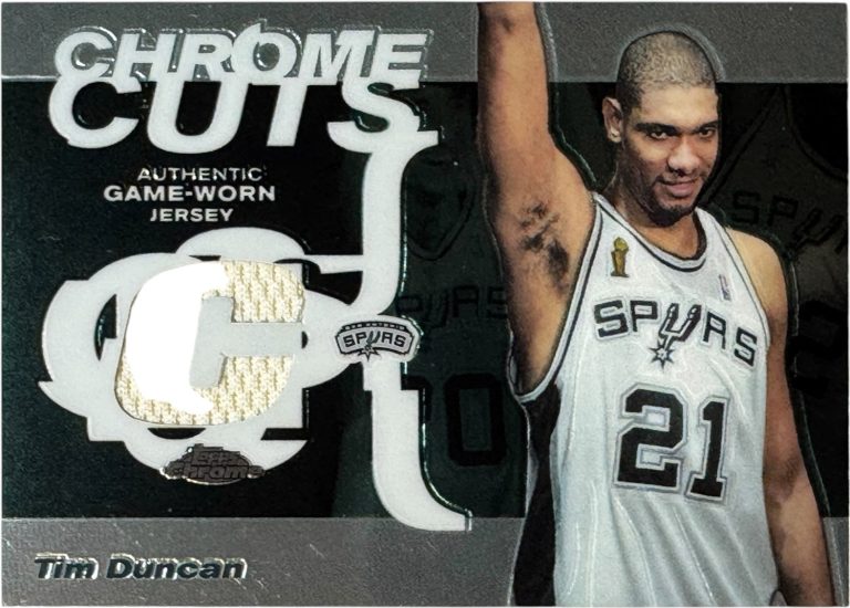Tim Duncan 2003-04 Topps Chrome Cuts Game Worn Jersey Card #CCR-TD  (Spurs/HOF)