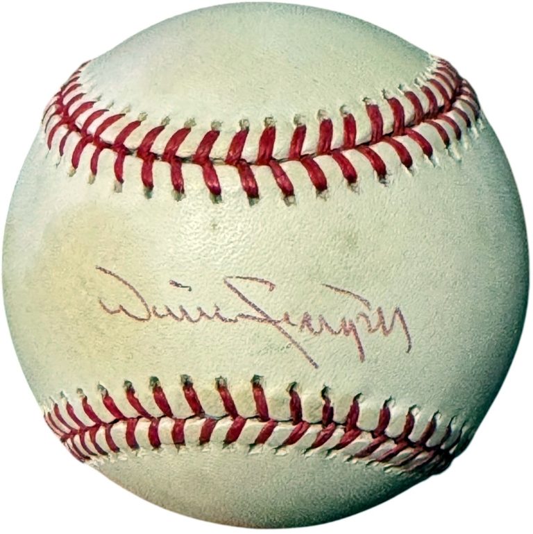 Willie Stargell signed RONL Rawlings Official NL Baseball imperfect- COA (HOF)