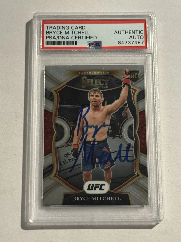 2021 Select Concourse UFC Bryce Mitchell Rookie Card RC #81 Signed Auto PSA