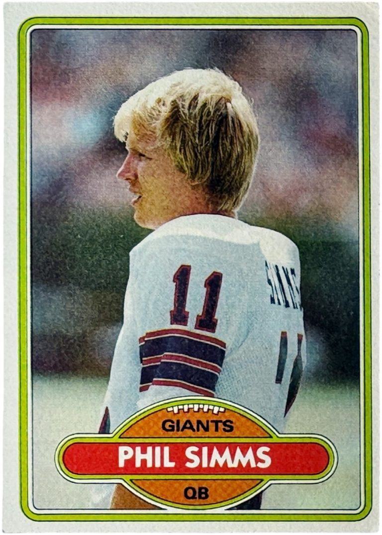 Phil Simms 1980 Topps Rookie Card (RC) #225 (New York Giants/2X SB Champs/MVP)