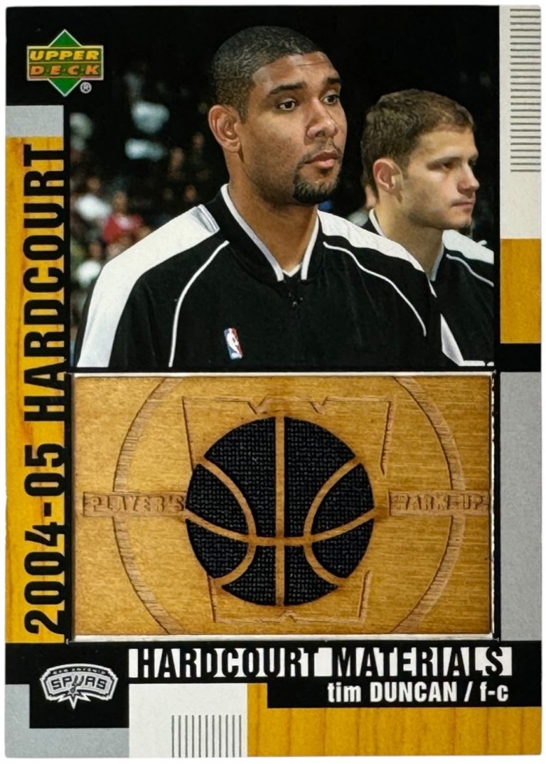 Tim Duncan 2004-05 Upper Deck Hardcourt Materials Warm-Up Card #HCM-TD  (Spurs)