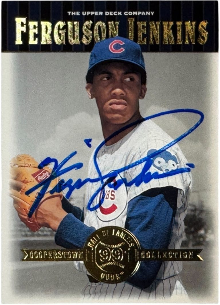 Fergie Jenkins signed 2001 Upper Deck Cooperstown On Card Auto #13- COA Cubs/HOF