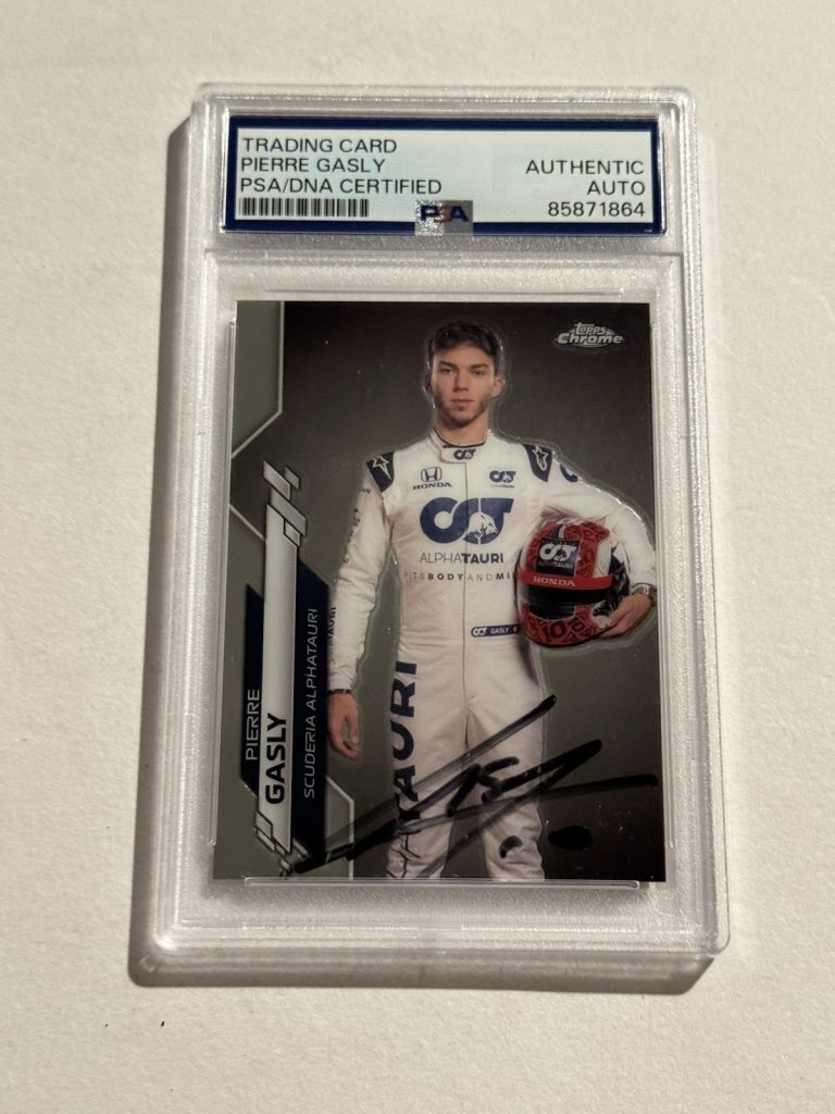 2020 Topps Chrome Formula 1 F1 Pierre Gasly Signed Auto RC Portrait #11 PSA