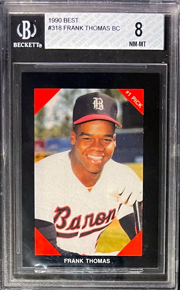 Frank Thomas 1990 Best Minor League Rookie Card (RC) #318 - Beckett/BGS Graded 8