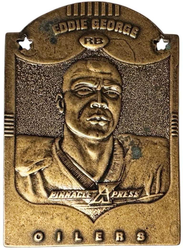 Eddie George 1997 Pinnacle X-Press Metal Works Bronze Card #15 of 20  (Oilers)