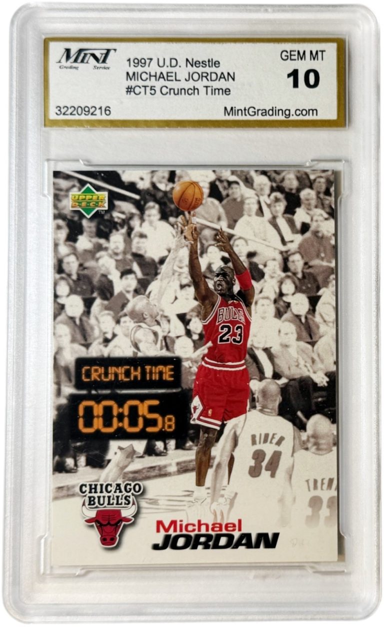 Michael Jordan 1997-98 Upper Deck Nestle Crunch Time Card #CT5 - Mint Graded 10