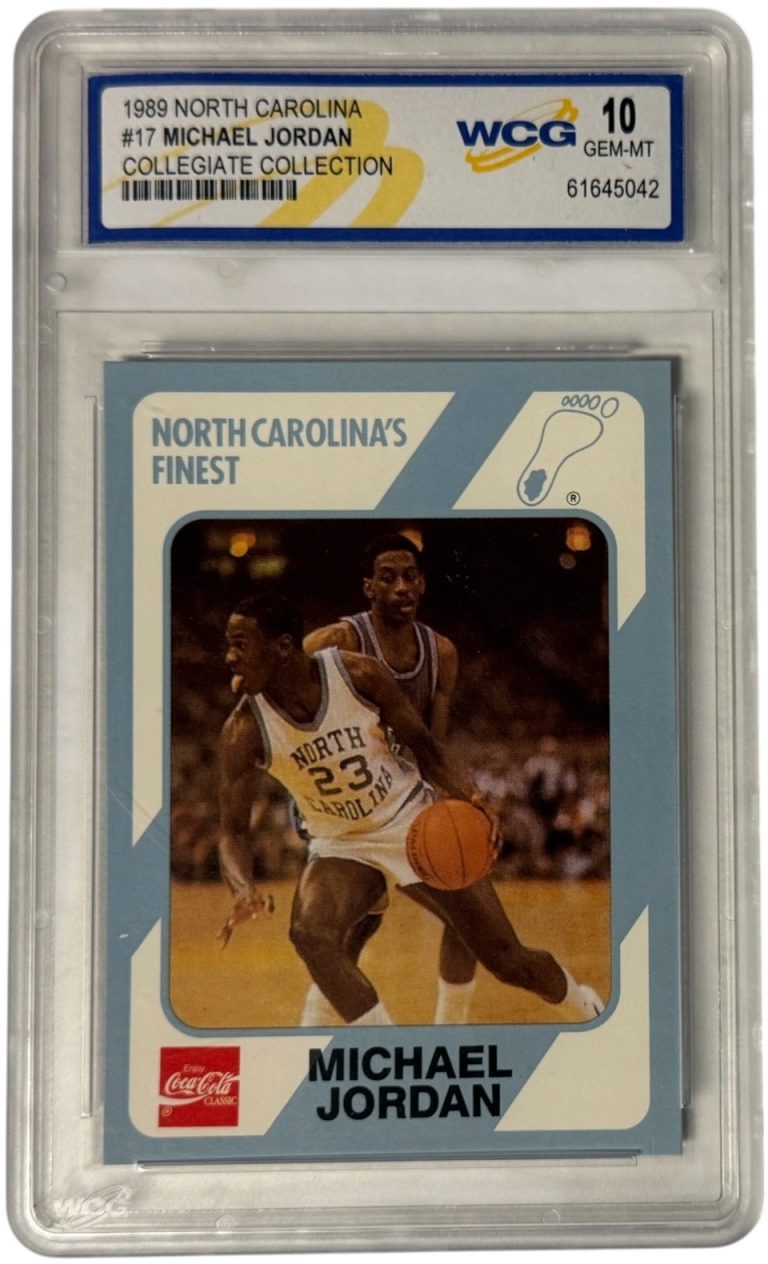 Michael Jordan 1989 North Carolina Collegiate Collection Card #17 WCG Graded 10
