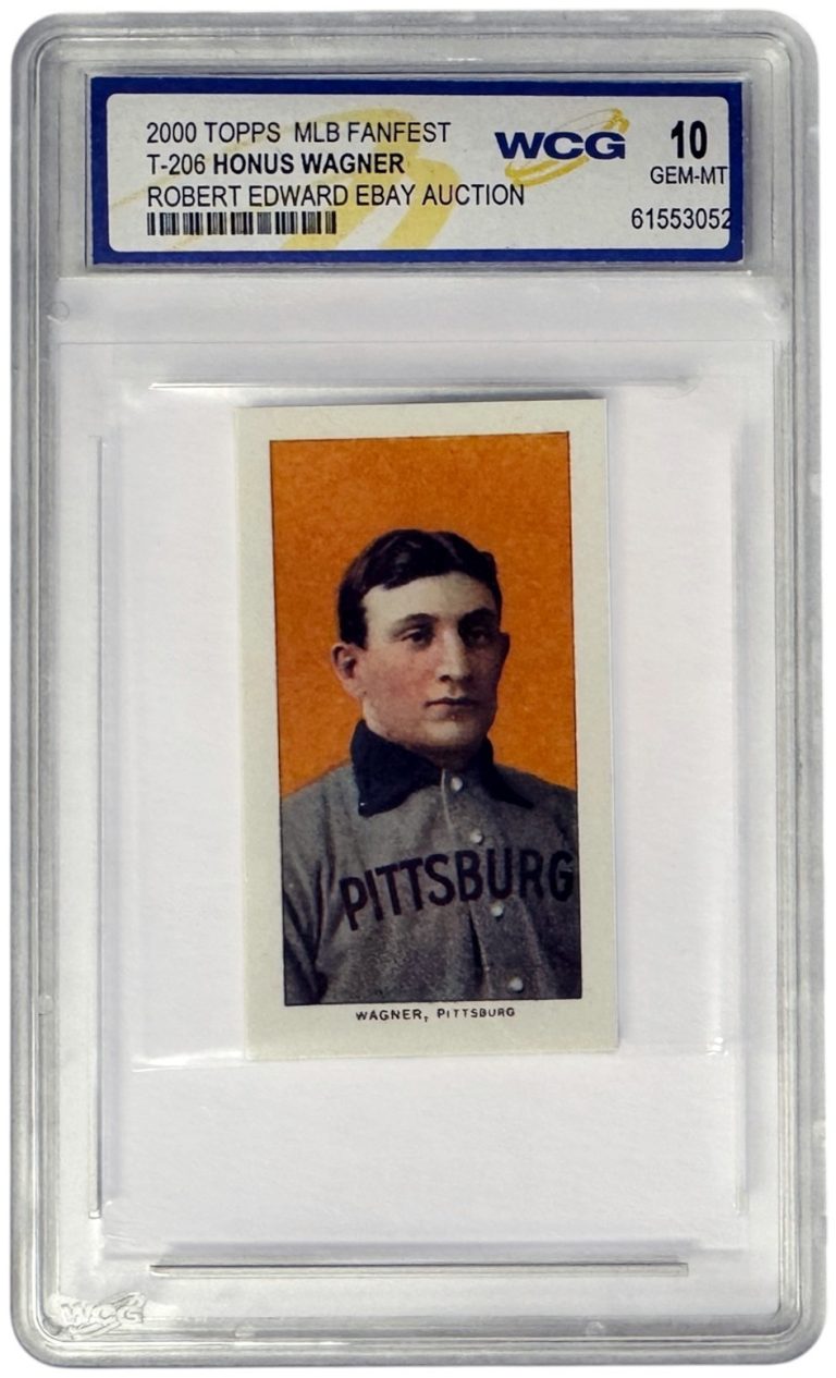 Honus Wagner 2000 Topps MLB Fanfest R Edward  Auction T206 REPRINT  WCG 10 GemMT