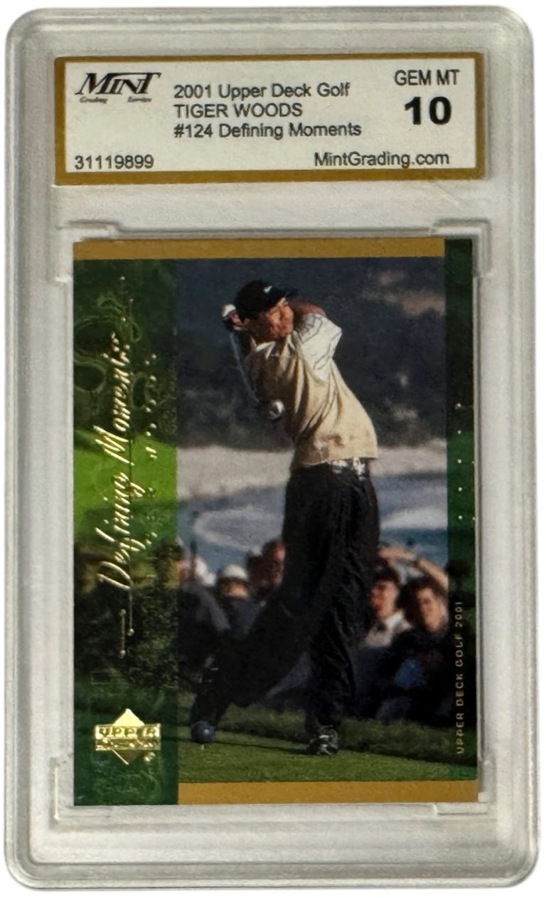 Tiger Woods 2001 Upper Deck Golf Defining Moments RC Card #124 - Mint Graded 10