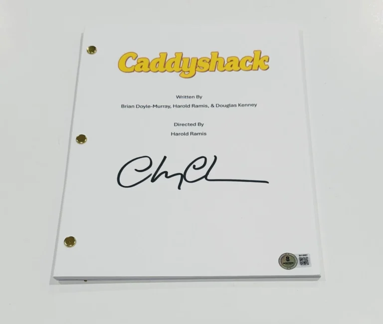 CHEVY CHASE SIGNED CADDYSHACK FULL MOVIE SCRIPT BECKETT BAS COA