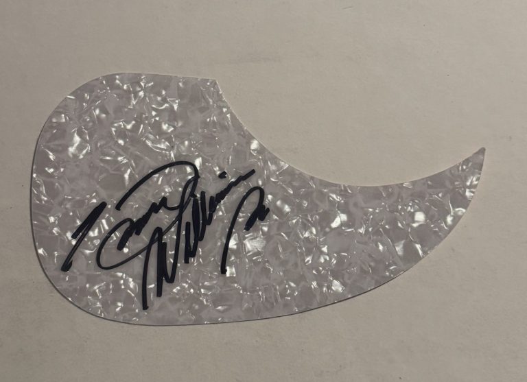 HANK WILLIAMS JR SIGNED ACOUSTIC GUITAR PICKGUARD AUTOGRAPHED COUNTRY LEGEND COA