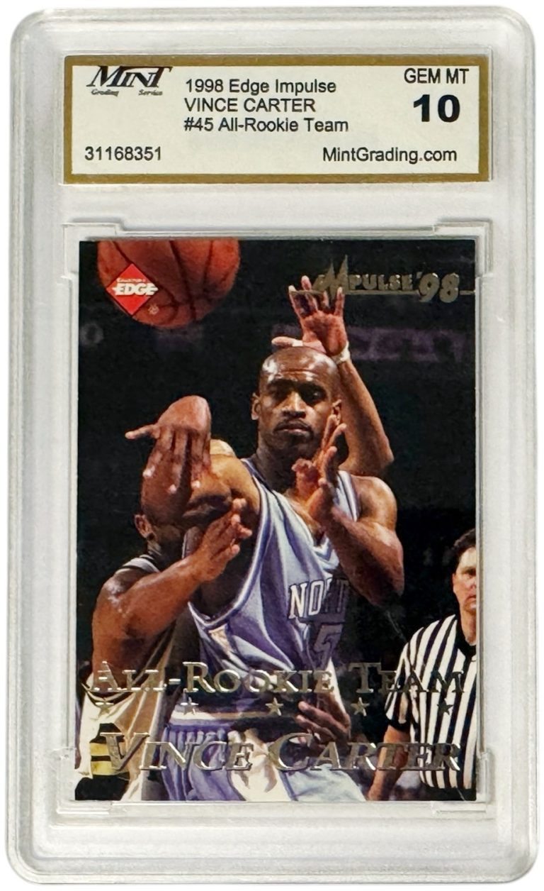 Vince Carter 1998 Collector's Edge Impulse All-Rookie Card #45- Mint Graded 10