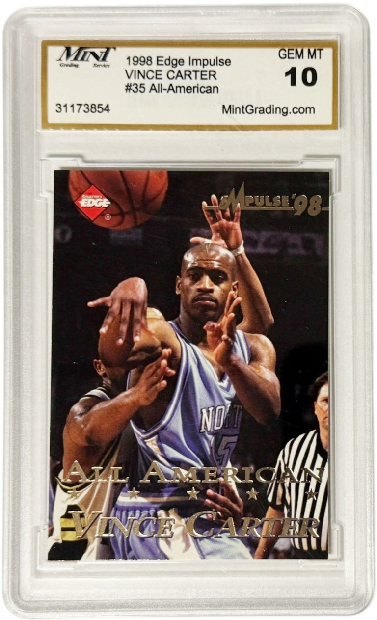 Vince Carter 1998 Edge Impulse All-American Rookie Card #35- Mint Graded 10GMT